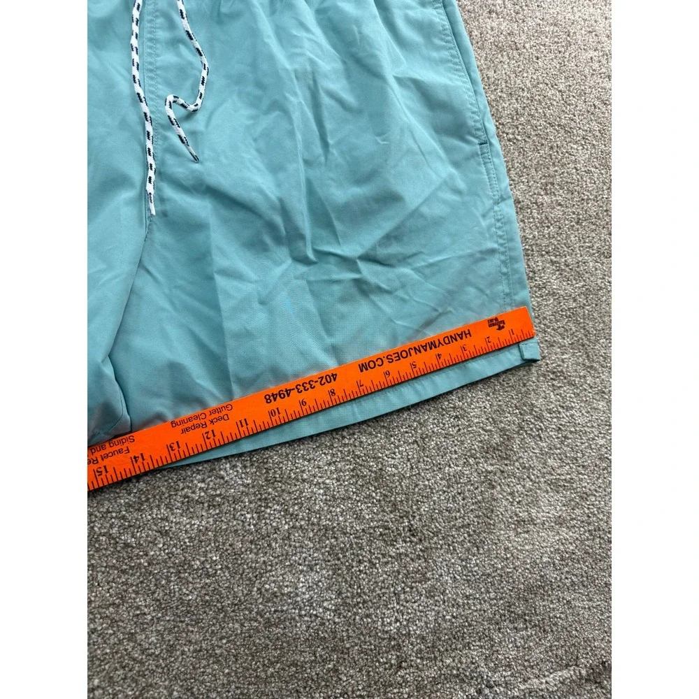 Goodfellow & Co Mens Teal Blue Recycled Polyester Swim Trunks XL Board Shorts